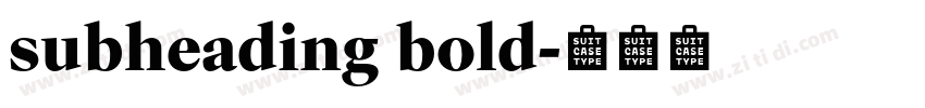 subheading bold字体转换